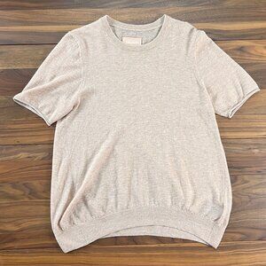 Zadig & Voltaire Pink Cashmere Short Sleeve Top - Slightly Sheer and Slouchy Fit